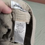 Allen Allen  Cotton Drawstring Capri Women's Large Grey/Tan Khaki Photo 3