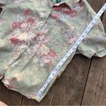 Ralph Lauren Lauren Linen Green Floral Toile Print Short Sleeve Button Shirt S Photo 5