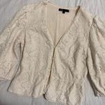 Maje  Cream Textured Blazer Photo 0