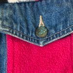 Susan Bristol Women's Denim Jacket, Large, Multicolor Stitch Fleece Patch Photo 9