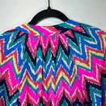 Lilly Pulitzer Women's Elsa Blouse Shirt Hearts a Flutter Chevron Vibrant Small Photo 10