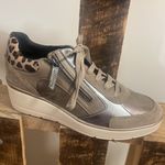 Geox  respira sneaker metallic brown suede leather zip fashion shoe Sz 10 Photo 2