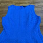 The Limited  Fit & Flare Dress Women XS Blue Texture Sleeveless Workwear Cocktail Photo 1