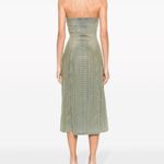 Diesel NWT D-Mary Rhinestone Embellished Strapless Green Midi Dress Size S Photo 2