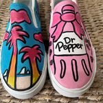 Hand painted shoes slip on Size 8 Dr. Pepper Vacation Watermelon Waves Bags Pink Photo 2