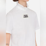 Dolce & Gabbana Gothic Look White Lace Trim Top Size 36 Photo 1