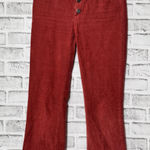 Madewell  Cali Demi Boot Corduroy‎ Button Fly Red Jeans Size 24 Photo 0