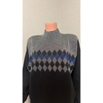 Alfred Dunner  Diamond Pattern Sweater Size 1X LA SCALA BLACK SHINE SILVER NWT#83 Photo 12
