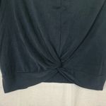 Zyia  Active womens large black dark gray crop short sleeve shirt twist gym lulu Photo 3