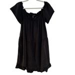 Superdry  Women's Black Vintage Ruffle Off Shoulder Casual Sundress, Size 10, EUC Photo 2