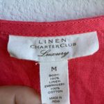 Charter Club  Luxury Linen Embroidered Top Coral Medium Photo 1