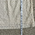 J.Crew 🦋 Cream Eyelet Short Sleeve Silk Blouse XS Neutral Minimalist Classic Photo 5