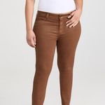 Paige Hoxton Ankle Jeans Skinny Super Stretch Cognac Luxe Coating Sz 31 NWT Photo 3