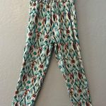 ZARA  metallic gold colorful abstract ikat print lightweight pants size small Photo 0