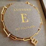 Lussoro letter E 18kt gold plated bracket 6+2” inches Silver Photo 0