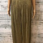 Endless Rose Wide Leg Metallic Gold Pants  Photo 0