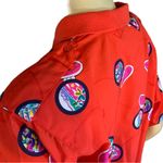 Diane Von Furstenberg VINTAGE 1990'S  TOMATO RED NOVELTY BLOUSE (M) Photo 7
