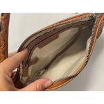 Michael Kors Leather Stitch Green Canvas Small Handbag Photo 5