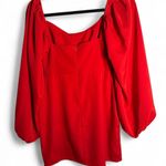 Princess Polly  size 6 red body con dress with a corset and balloon sleeves Photo 3