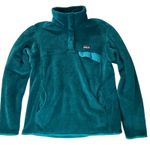 Patagonia  Re Tool Snap T Fleece Women M Green Blue Polartec Pullover Photo 0