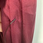 Lulus Confident Impression NWT size Large Burgundy Satin Pleated Halter Jumpsuit Photo 12