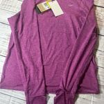 Nike Womens  NWT Dri Fit quarter zip long sleeve Magenta Small Thumbholes Photo 0