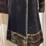 Vintage Laska Career originals faux fur Teddy coat Black Size M Photo 3
