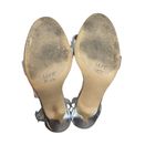 Betsey Johnson  Broadway Silver Strappy Heels Size 8.5 Rhinestone Metallic Prom Photo 10