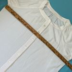 UNBRANDED square neckline gauzy texture short puff sleeve button up NEW size XL White Photo 6