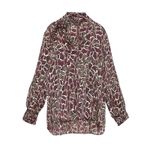 ZARA  WMN'S Animal Print Shirt‎ Flowy V-neck Top Blouse S NWOT Photo 6