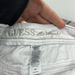 Guess Y2K White Jean Shorts Raw Hem size 14 (Junior size) Photo 7