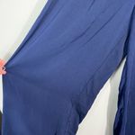 JODIFL Navy Blue Wide Leg Paper Bag Waist Relaxed Fit Pull On Pants Large L Photo 1