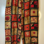 Structure Silk pants  Women's Multicolor Patchwork Wide Leg Pants Photo 0