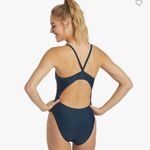 One Piece Sporti Solid Thin Strap Swimsuit Photo 2