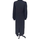 H&M  Women's Viscose V-Neck High Slit Crepe‎ Midi Dress Black Size XS Photo 2