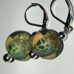 Elegant Green and Yellow Clay Beaded Boho Earrings Photo 4
