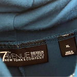 Boutique Long Sleeve Cowl Turtleneck Blouse Shirt Teal Blue XL X Photo 6