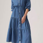 Levi's NWT Cecile Midi Dres Blue Oversized XS Photo 0