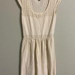 American Eagle  Cream Gold Knit fit flare dress Short Sleeve Lightweight Medium Photo 0