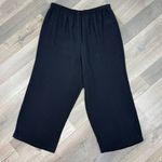 Eileen Fisher Eileen‎ Fisher Textured Crinkle Wide Leg Crop Pull On Pants Black Medium Photo 2