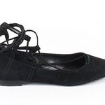 Schutz  neida black pointed toe suede leather flats Photo 1