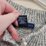 Karen Scott  Marled Button Neck Cable Knit Sweater Pullover Gray Size Medium Photo 3