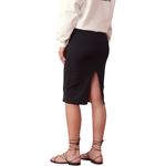 ANINE BING Anine Bing Riley Ribbed Knit Black Midi Pencil Skirt Back Slit Medium $199 Photo 2