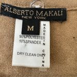 Alberto Makali  faux leather laser cut out pattern brown poncho M Photo 2