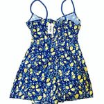 Cider NWT ~ Short Blue with Yellow Lemons Wrap SKORT Dress ~ Women's Size MEDIUM Photo 2