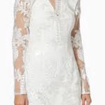 Elliatt  White Lace Long Sleeve Dress Photo 0