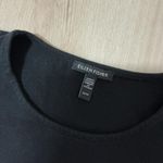 Eileen Fisher Black Sleeveless Tie Waist Midi Dress XS TP Photo 3