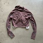 Anthropologie Evolve / Open-front Draped Sequined Cashmere Sweater / brown / small Photo 4