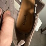 Qupid Boutique faux leather boho laser‎ cut open toe heels 9 Photo 6