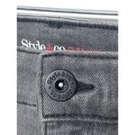 Style & Co Skinny Leg Gray Denim Jeans Geometric Embroidered Stretch Womens 4 Photo 4